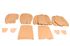 Triumph TR6 Leather Faced Seat Cover Kit for 2 Seats - Biscuit - RR1038BISCUITLEA